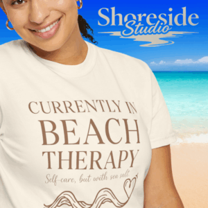 Beach Therapy T‑Shirt — "Currently in Beach Therapy" Relaxed Coastal Tee