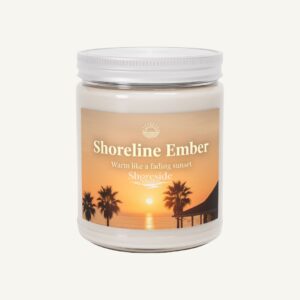 Shoreline Ember Candle | Warm Vanilla | Cozy Coastal Evening Scent for Slow Nights & Soft Light | Feminine Minimalist Home Decor